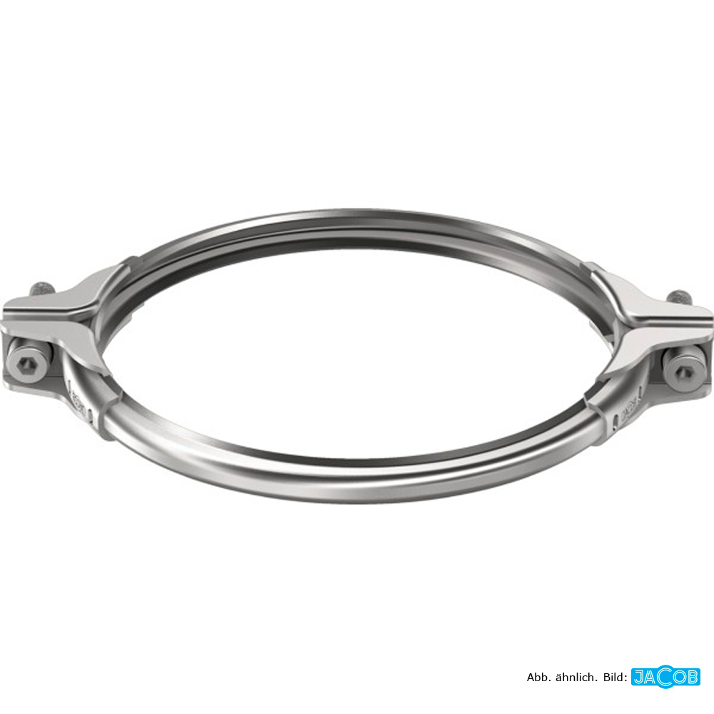 Spannring 2-teilig D=150 mm, 2 mm verzinkt Spannring 2-teilig D=150 mm, 2 mm verzinkt
