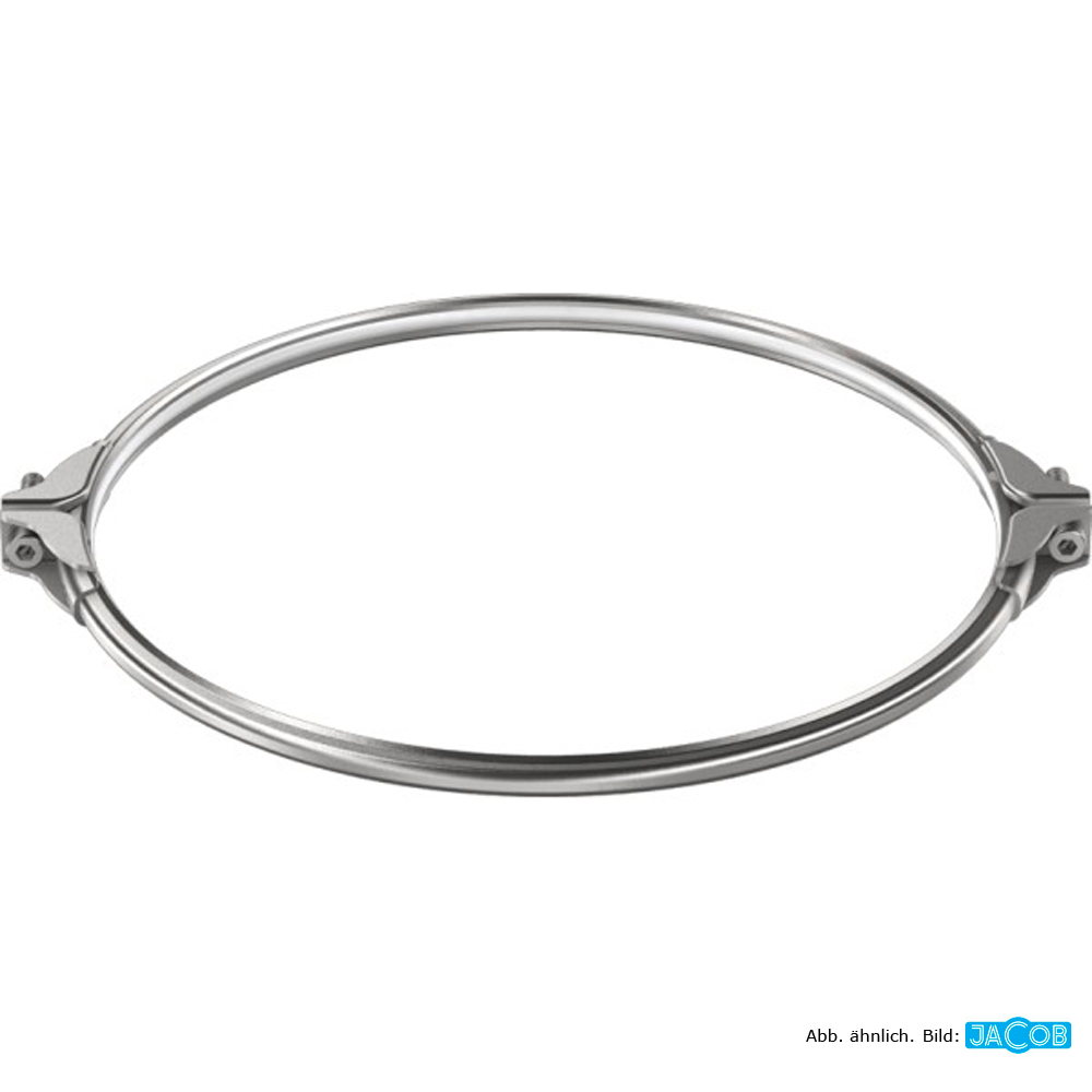 Spannring 2-teilig D=150, 1 mm verzinkt Spannring 2-teilig D=150, 1 mm verzinkt